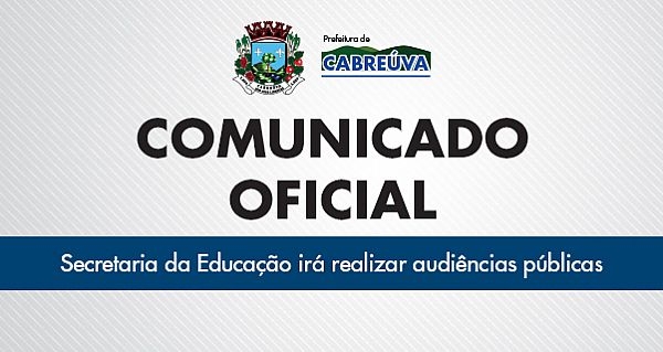 Secretaria da Educação irá realizar audiências públicas